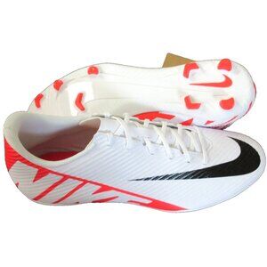Nike Men's Vapor 15 Club FG/MG Soccer Cleats Bright Crimson  White Black Size 13